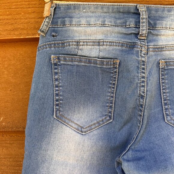 VIP Jeans Street Denim SD2-7455B Light Blue Distressed Low Rise Jeans Size 7/8 - Picture 9 of 10